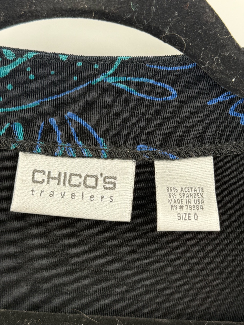 Chico's Travelers Black Peace Love Happiness Cardigan Jacket Top Wearable Art - Picture 8 of 10